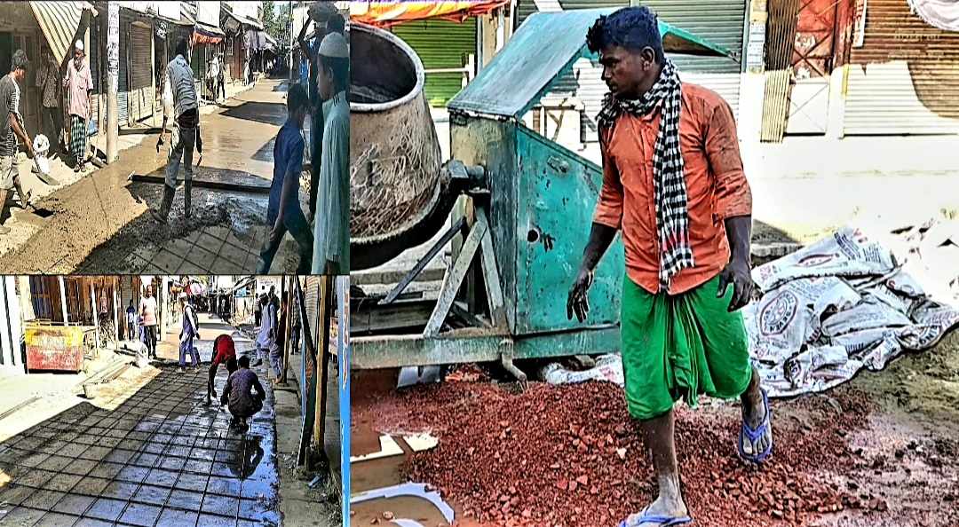 ফুলগাজীর মুন্সীরহাট বাজারের রাস্তা সংস্কারে চলছে দূর্নীতি