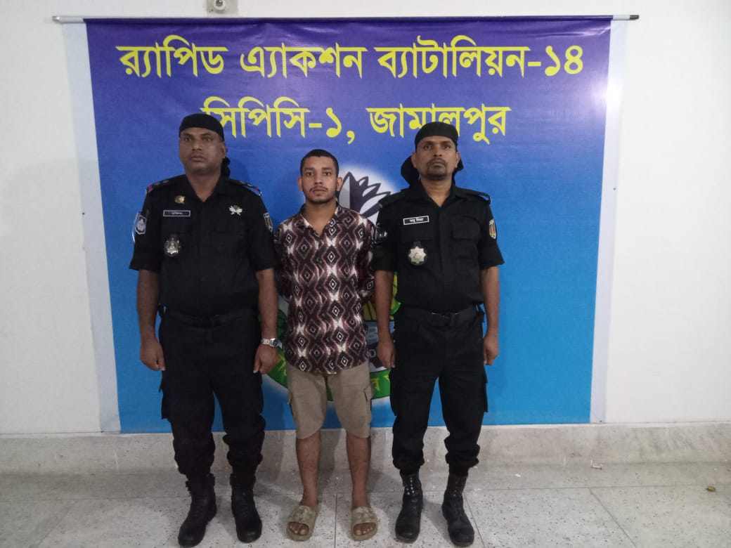জামালপুরে কিশোরী ধর্ষণ মামলা আসামি র‍্যাবের হাতে গ্রেপ্তার 