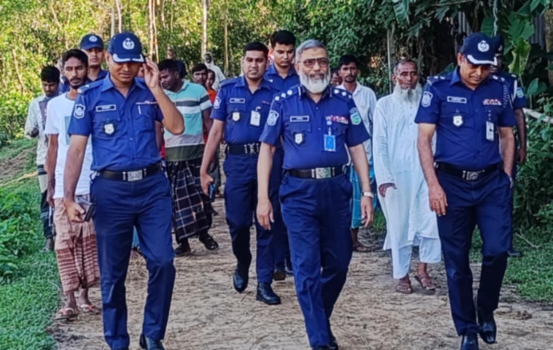 শেরপুরে সাংবাদিকদের উপর হামলার ঘটনায় ঘটনাস্থল পরির্দশনে অতিরিক্ত ডিআইজি