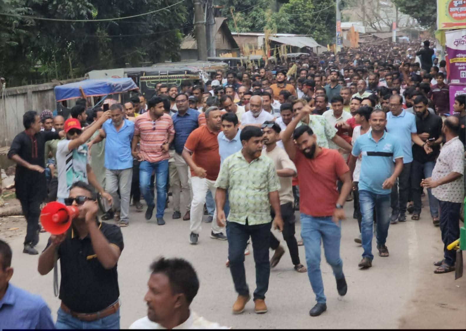 শৈলকুপায় বাবু জয়ন্ত কুমার কুন্ডুর সমর্থকদের গণমিছিল; বিএনপির ধানের শীষে ভোটের আহ্বান