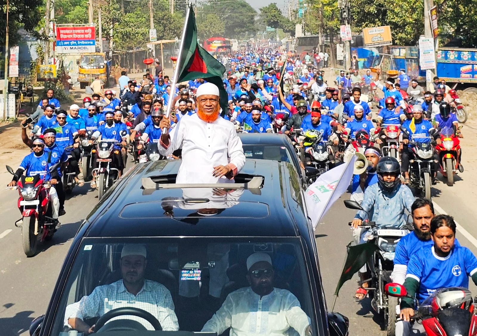 চাঁপাইনবাবগঞ্জ-৩ আসনে দাঁড়িপাল্লায় ভোট চেয়ে মোটরসাইকেল শোভাযাত্রায়- নুরুল ইসলাম বুলবুল