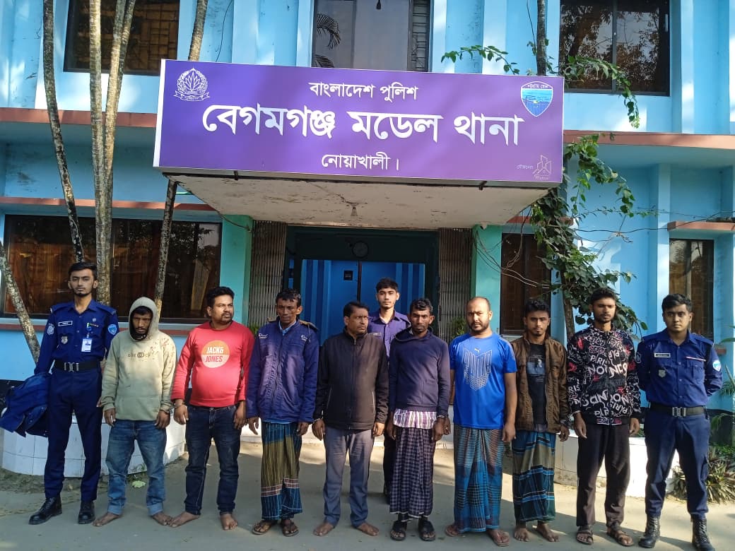 নোয়াখালীর বেগমগঞ্জ থানায় সিআর জিআর ও নিয়মিত মামলায় পুলিশের হাতে একদিনে গ্রেফতার-১০