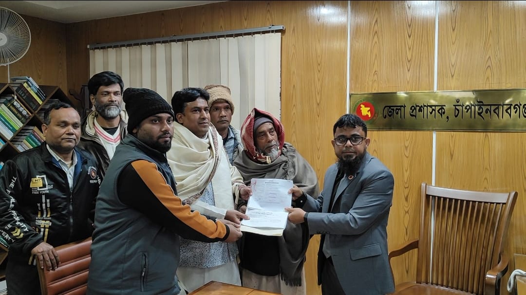 চাঁপাইনবাবগঞ্জ-৩ আসনে জেএসডির প্রার্থী সুমন খাঁনের মনোনয়নপত্র দাখিল