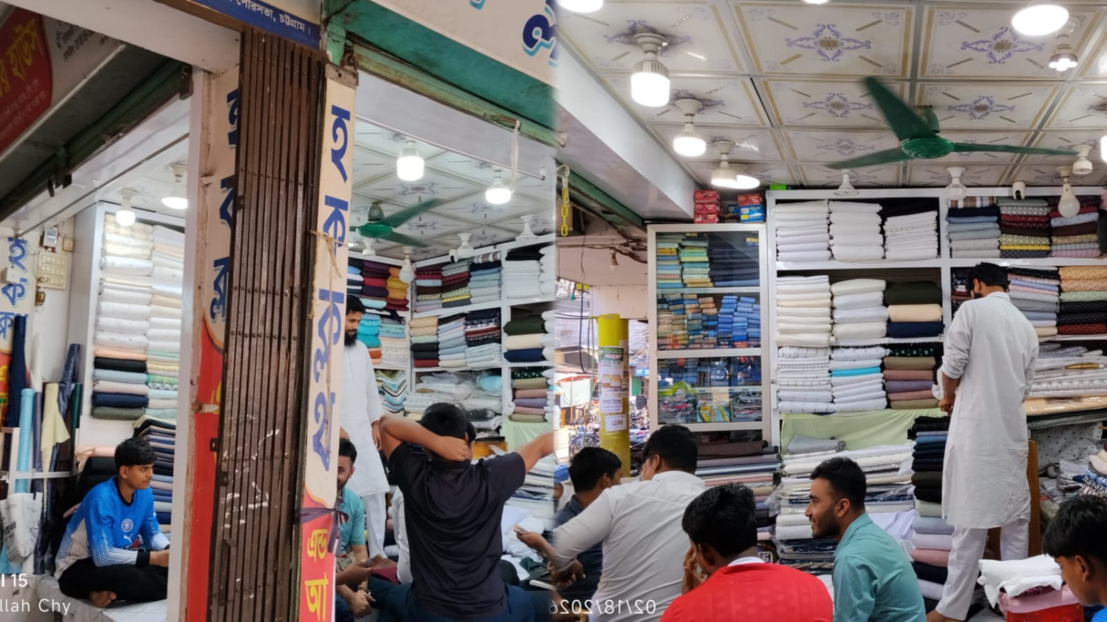 ঈদকে সামনে রেখে হাটহাজারীতে হক ক্লথ স্টোরে দেশি-বিদেশি জুব্বা–পাঞ্জাবি থান কাপড়ের বিশাল সমাহার