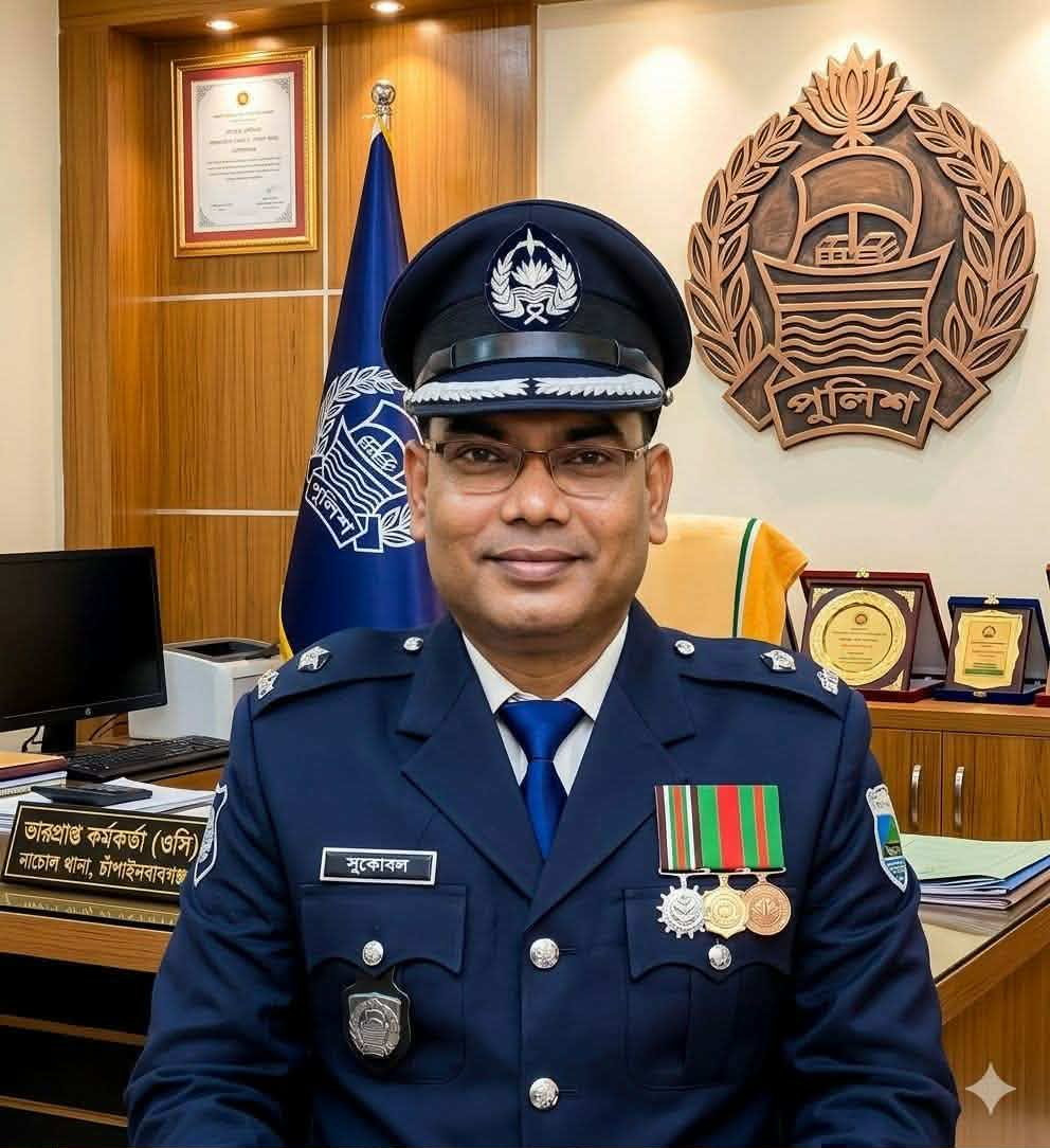 ‘নাচোল থানার হাল ধরলেন ওসি সুকোমল চন্দ্র দেবনাথ