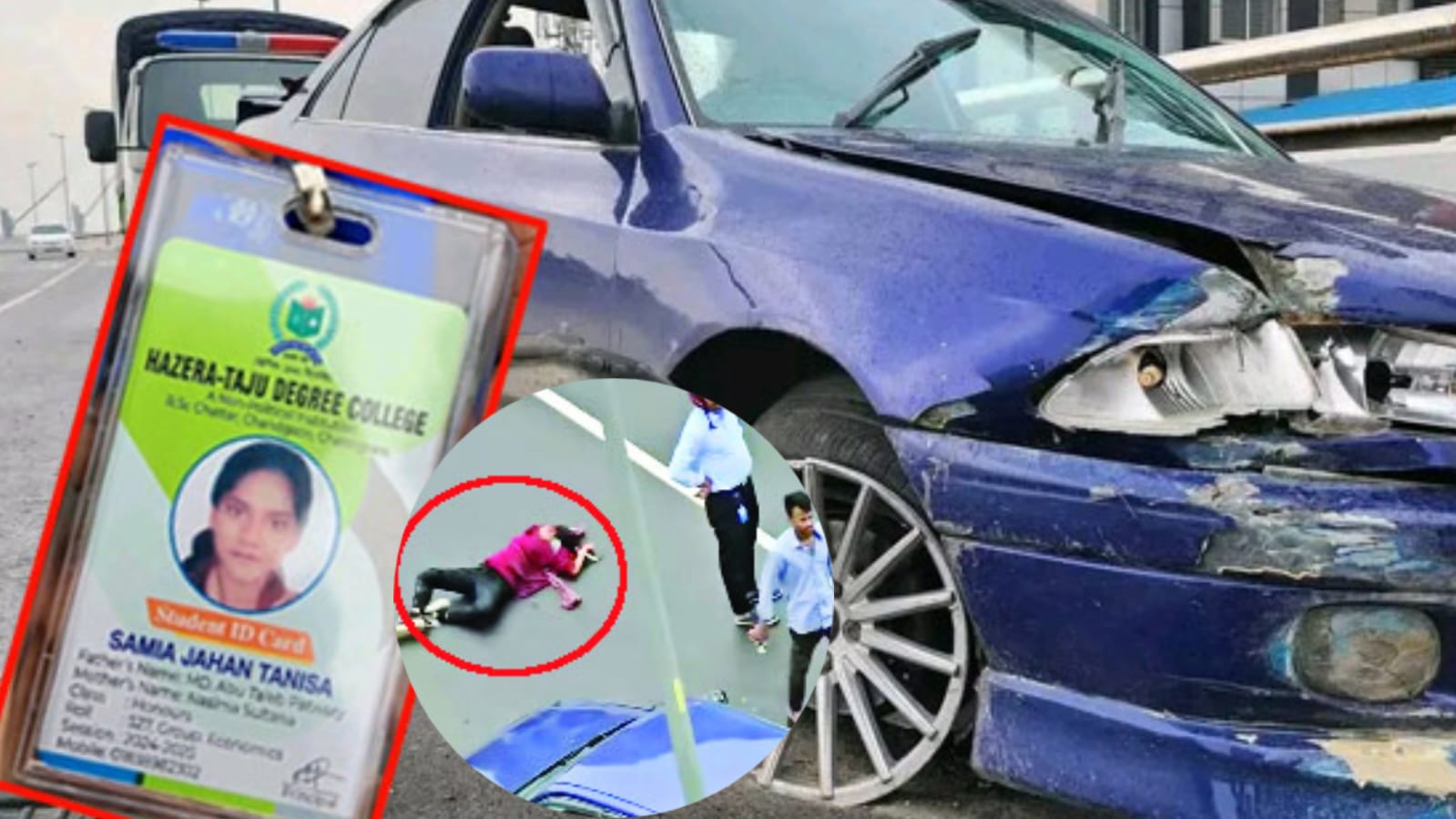 চট্টগ্রামে ফ্লাইওভারে বেপরোয়া গতির প্রাইভেট কার দুর্ঘটনায় কলেজছাত্রী নিহত
