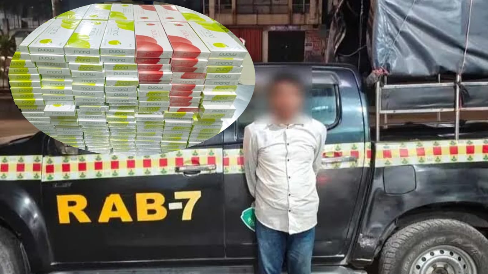 চট্টগ্রামে পৃথক অভিযানে বিদেশি মদ ও সাড়ে ১২ লাখ টাকার সিগারেট জব্দ