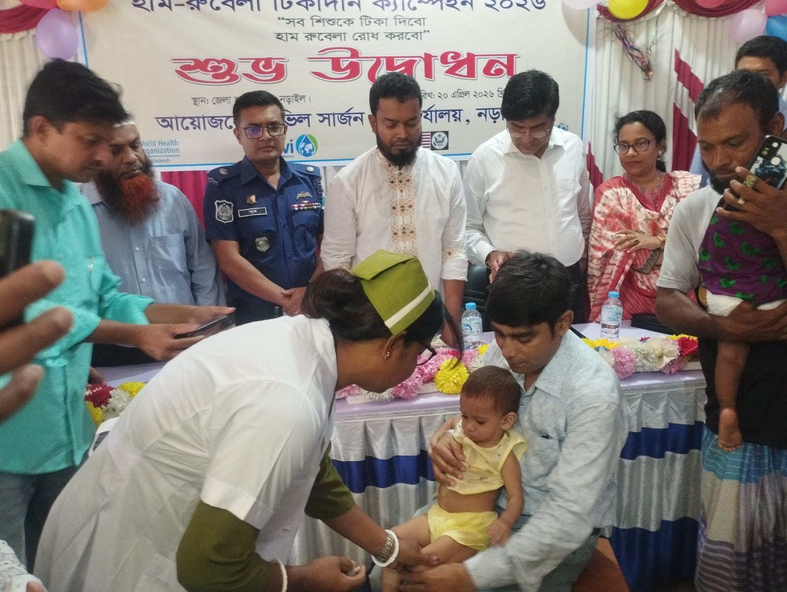 নড়াইলে ‘হাম-রুবেলা’ টিকাদান ক্যাম্পেইনের উদ্বোধন