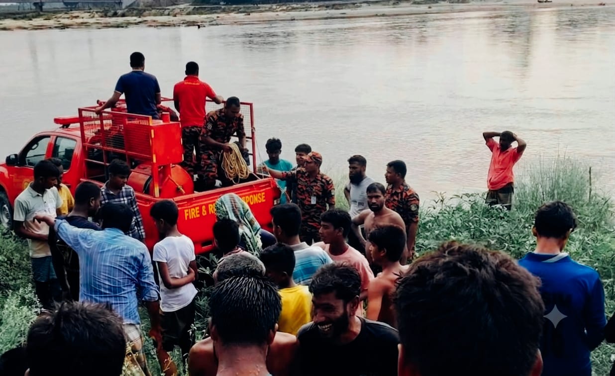 দিনাজপুরে শ্মশানঘাটে নিখোঁজ গোসলের সময়-৬ঘণ্টাও খোঁজ মেলেনি