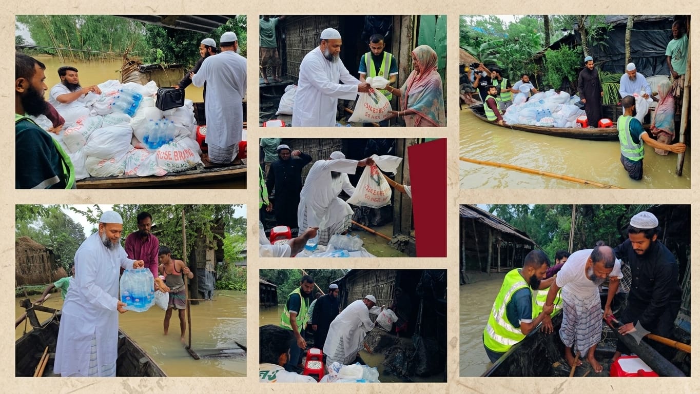 চট্টগ্রামে বন্যাকবলিত অসহায় মানুষেদের পাশে-আব্দুর রাজ্জাক বিন ইউসুফ