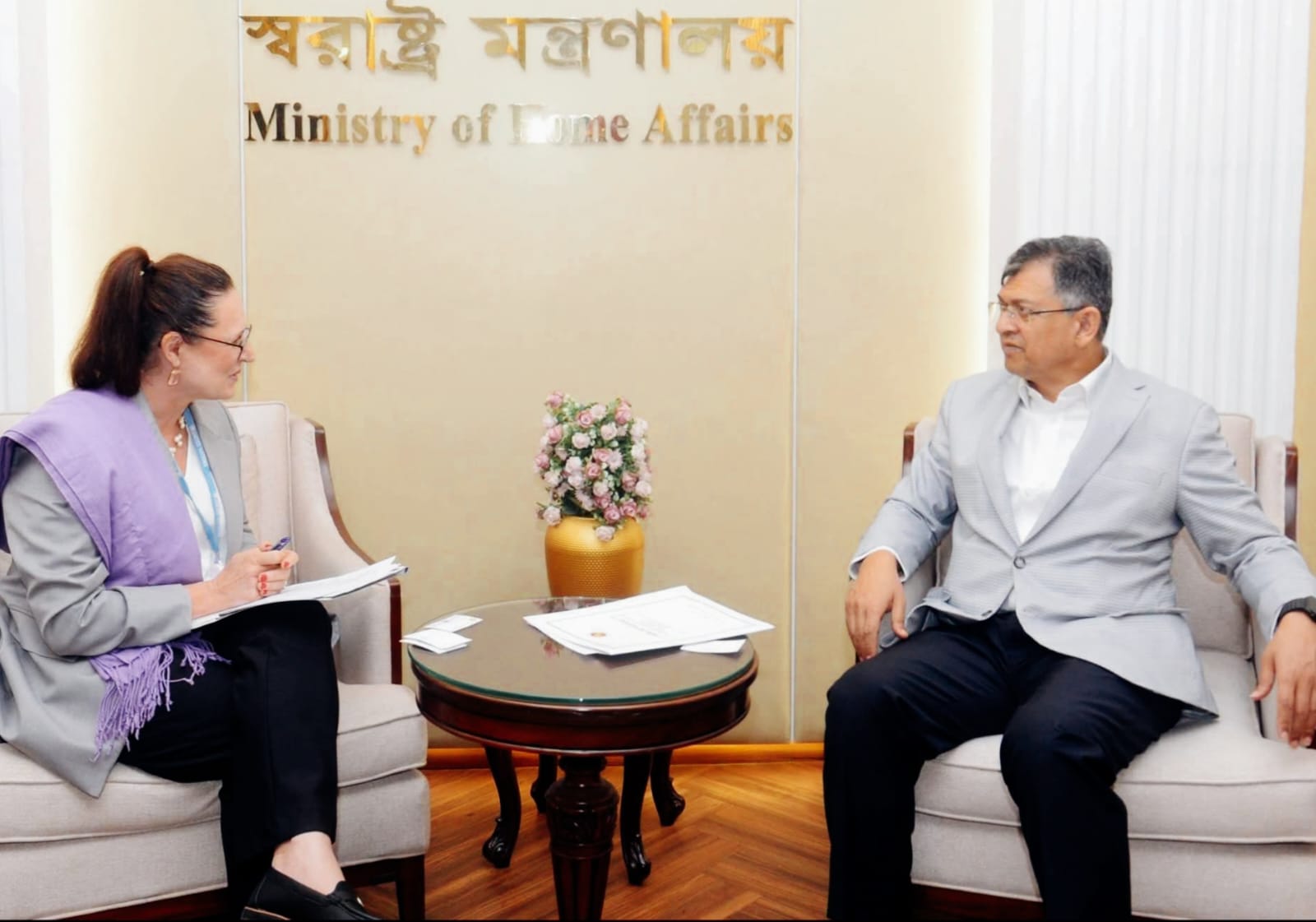 স্বরাষ্ট্রমন্ত্রীর সঙ্গে আন্তর্জাতিক অভিবাসন সংস্থার (IOM) নবনিযুক্ত চিফ অব মিশনের সাক্ষাৎ,,