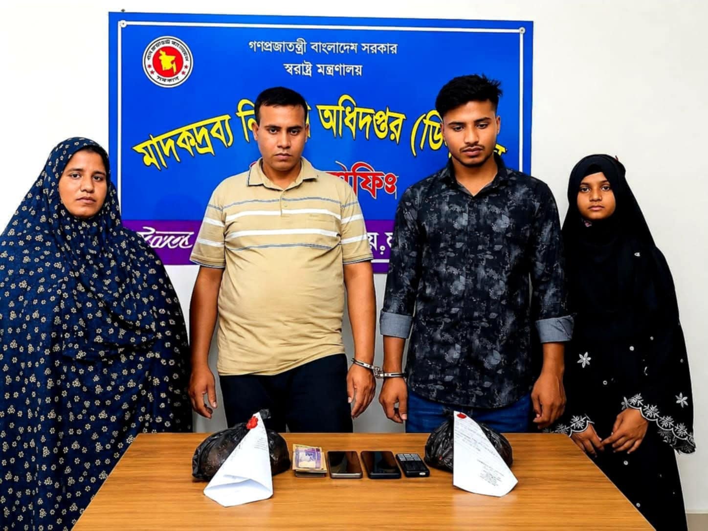 ময়মনসিংহে ইয়াবাসহ রৌমারীর একই পরিবারের ৪ সদস্য গ্রেপ্তার